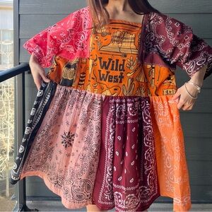 Wild West | Handmade Bandana Dress Western Cowgirl SKU 03193